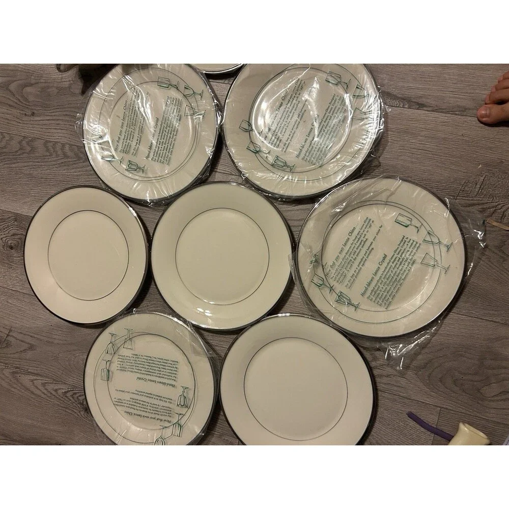 Lenox Solitaire Set Of 7 Dinner Plates, Set Of 2 Bread Plates, Set Of 4 Tea Cups